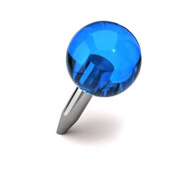 Blue thumbtack