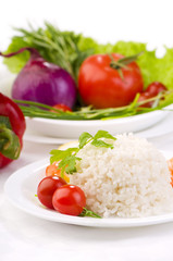 rice with vegetables healthy vegetarian food