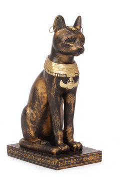 statuette de chat &eacute;gyptien antique