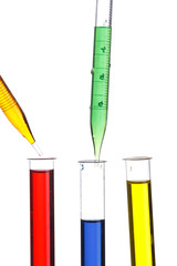 test tubes and dropper