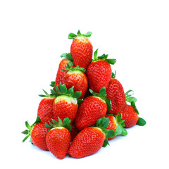 strawberry pile isolated