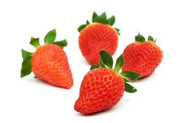 strawberry pile isolated