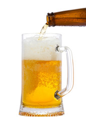 Beer is Pouring into mug