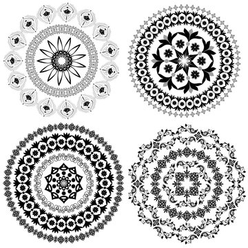 set of arabesque pattern