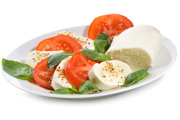 salad with mozzarella and tomatoes