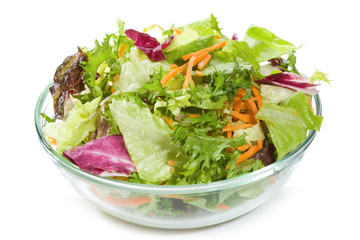 salad with greens and vegetables