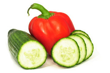 Gurke und Paprika