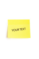Yellow sticky note