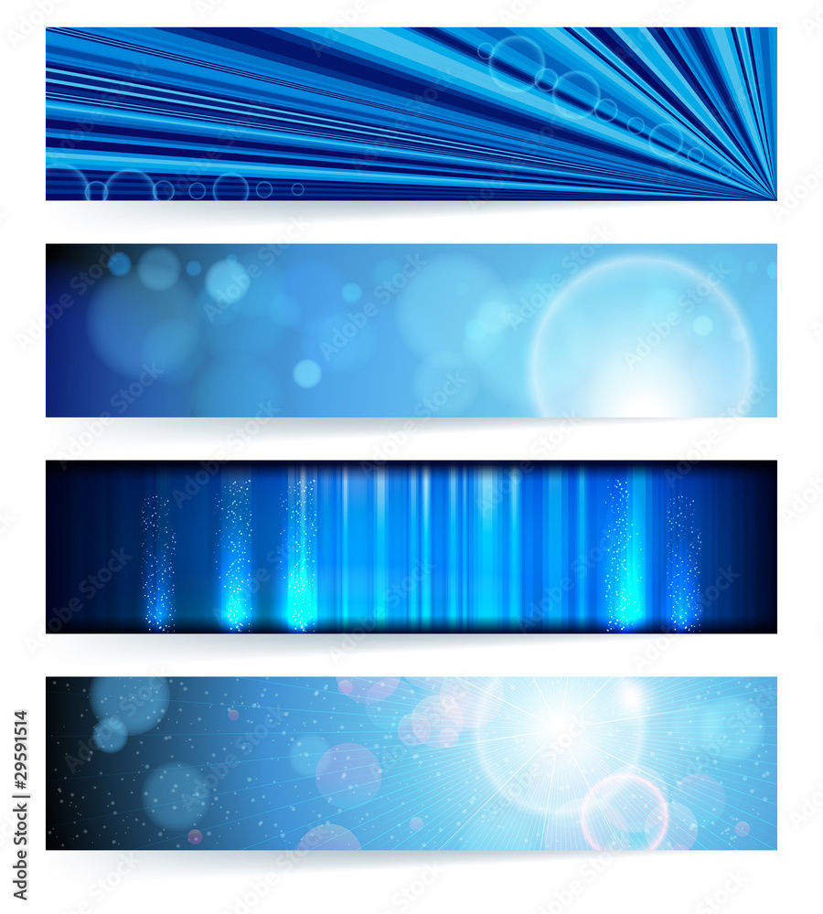 Poster Vector set of abstract banners. Blue Design. EPS10 Vector Backgr