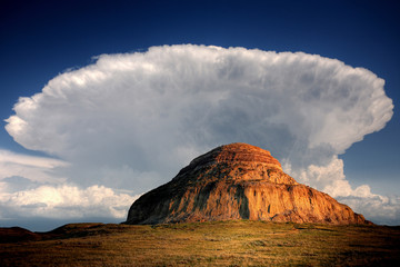 Castle Butte in Big Muddy Valley of Saskatchewan