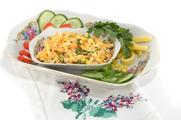 Salad with carrots and corn