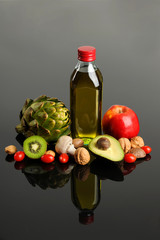 Fruits Vegatables and Olive Oil