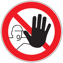 Zeichen Zutritt für Unbefugte verboten - obrazy, fototapety, plakaty