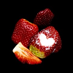 Erdbeere mit Herz