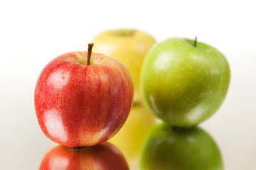Colorful Apples Closeup