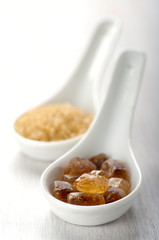 Candy sugar brown and cane sugar