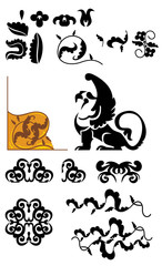 vector design elements with griffin