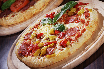 Pizzen Nahaufnahme