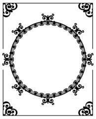 Round elegant silhouette frame