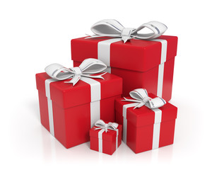 Red gift boxes
