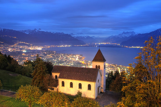 Lake Geneva from Mont Pelerin, Switzerland