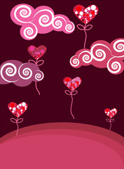 Abstract vector valentine background