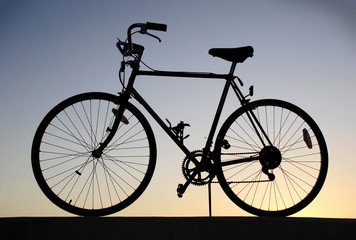 Fototapeta na wymiar Silhouette of a Vintage Bicycle