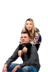 Portrait of a beautiful young happy couple