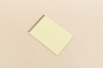 yellow note book with lots of room for your text