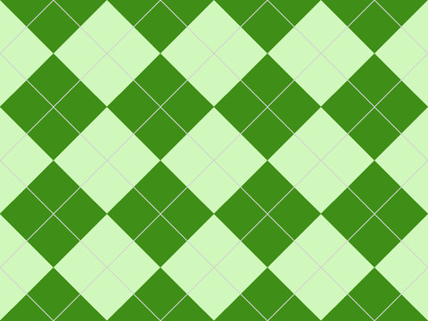 Seamless argyle pattern in green rhombuses
