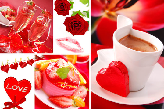 valentine`s collage