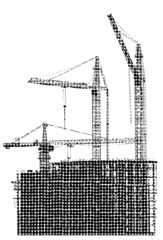 house building in pop-art style