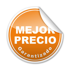 Pegatina MEJOR PRECIO Garantizado con reborde