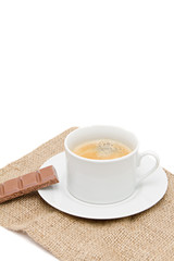 a cup of coffee isolated on white