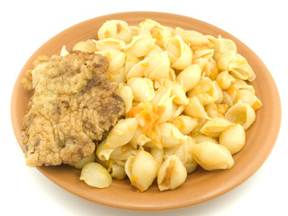 Macaroni on a plate