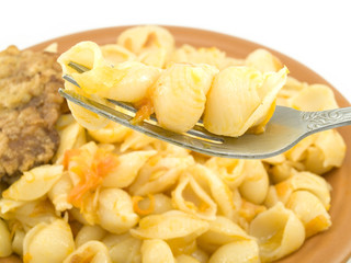 Macaroni on a plug