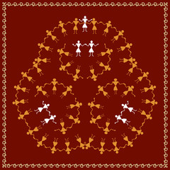 Folk, Tribal Designs, Motif, Wall Painting