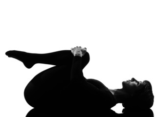 woman yoga pose stretching