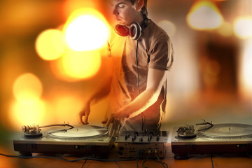 Dj playing at the concert