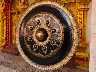 old gong in thai temple