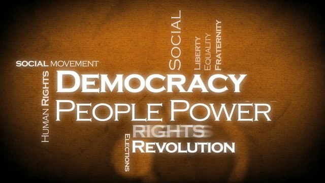 Democracy tag cloud animation