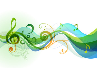 Naklejka premium Abstract musical background