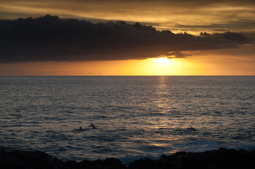 sunset in Tazacorte, La Palma, canary islands, spain