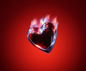 flammendes Herz