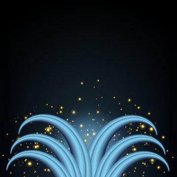 Blue Plastic Plant with Sparkles