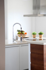 General view of contemporary home kitchen