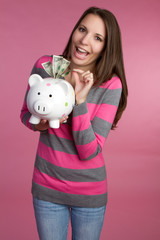 Piggy Bank Woman