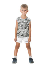 Boy on a white background.