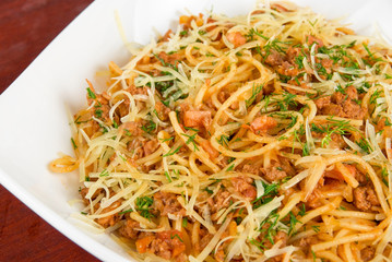 Pasta with meat