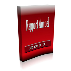 rapport annuel rouge 3d